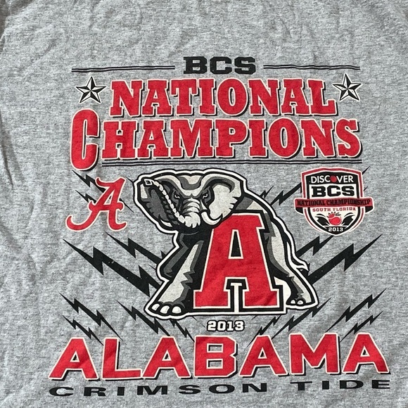 University of Alabama Crimson Tide 2013 College Football Champions Tshirt - Picture 3 of 5